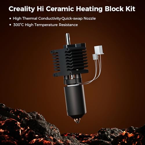 Creality Hi Hotend Kit,Ceramic Heating Block Kit,Unicorn Quick Swap Nozzle Kit,High Flow Hot end Kit,300°C High Temperature Resistant, All-Metal Integrated Design Kit for Creality Hi 3D Printer - style: For Creality Hi