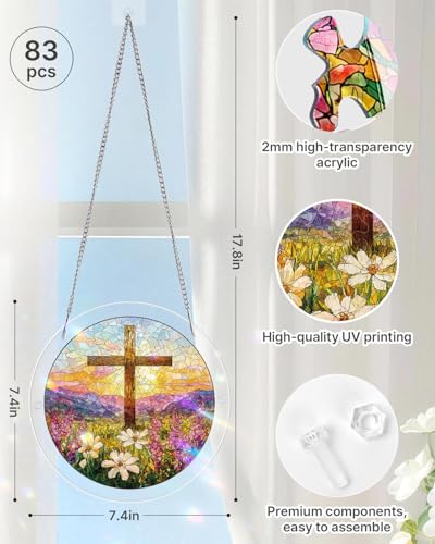 KaayeeWood Acrylic Suncatcher Puzzle, Garden of Holy Light-7.4 in - color: Garden of Holy Light, size: 7.4 in