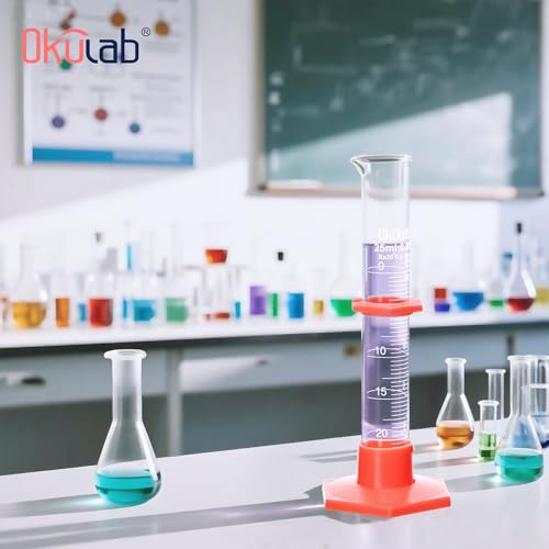 Graduated Cylinder, 3pcs of Vol.10ml 50ml 100ml, Borosilicate 3.3 Glass Cylinder, Lab Cylinders Glass Measuring Cylinder,MCGS1A1 - style: 10ml,50ml,100ml and 1 pc Brush