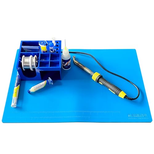 Soldering Work Mat, Heat Resistant Silicone for Soldering, Electronics Repair, 920°F Max Temp, 19.8 x 13.8 Inches