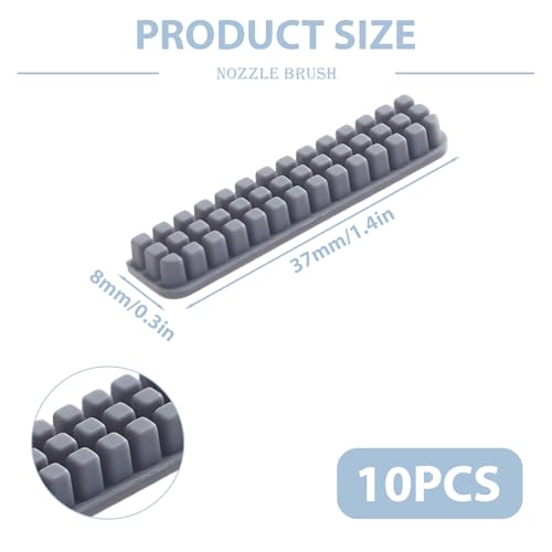 10 Pcs Nozzle Brush Replacement for Bambu Lab A1 Silicone Nozzle Wiper 3D Printer Nozzle Cleaning Kit Cleaner Tool of 3D Printer Parts & Accessories, Not Compatible with A1 Mini