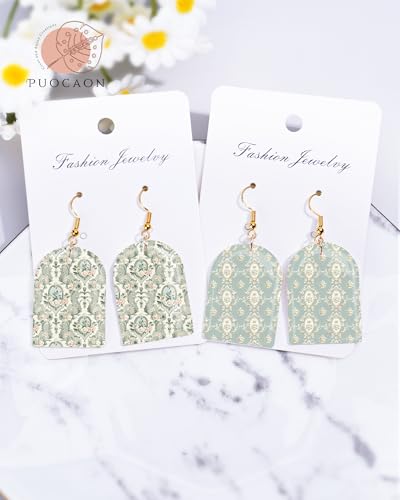 Puocaon Retro Clay Transfer Paper - Vintage Transfer Sheets for Polymer Clay Earrings Jewlery - color: vintage portrait