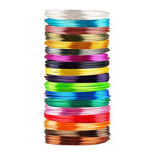 18 Popular Shiny Silk Colors PLA 3D Printer Filament Refill Sample Pack,3D Pen Filament,Each Color 4m Length, Total 72m Filament - color: Silk 18 Colors Sample Pack
