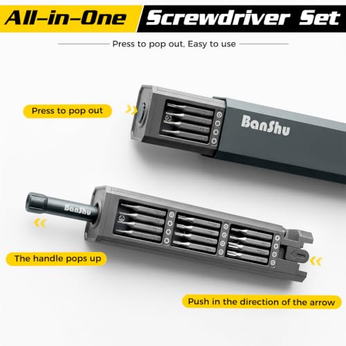 Banshu Precision Screwdriver Set, Professional Mini Repair Toolkit 46-Piece - size: 46-in-1