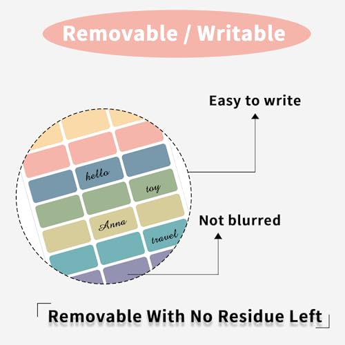 STARLIBOO Removable Freezer Labels, 1x2 Inch Color Coding Removable Label for Food Containers, 360 Freezer Stickers Tape to Write on/Waterproof (8 Colors Morandi) - color: Morandi-a, size: 1*2 inch- 360 PCS