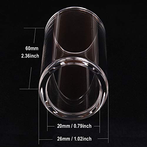 Mr.Power Guitar Slide 60mm Glass Slides Finger Knuckle Slider Tube with Box - size: 1 Pcs