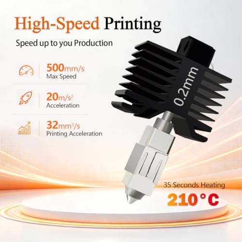 Upgraded 0.2MM P1S/P1P Hotend Full Assembly, Integrated Nozzle Leak-Free - size: 0.2mm
