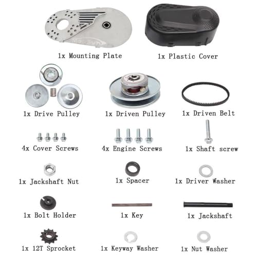 30 Series 6.5 HP Go Kart Mini Bike Torque Converter Clutch Driver Pulley Replacement Comet Manco 212CC 3/4" Bore 10T #40/41/420 China (Complete 3/4" Torque Converter Set) - size: 10T 40/41 Chan