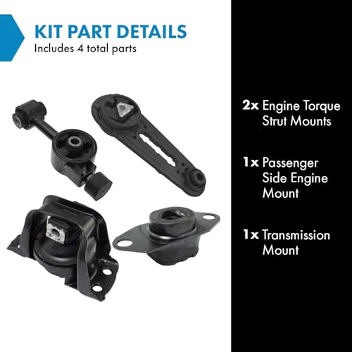 TRQ 4 Piece Engine & Transmission Motor Mount Kit - style: MTA31356