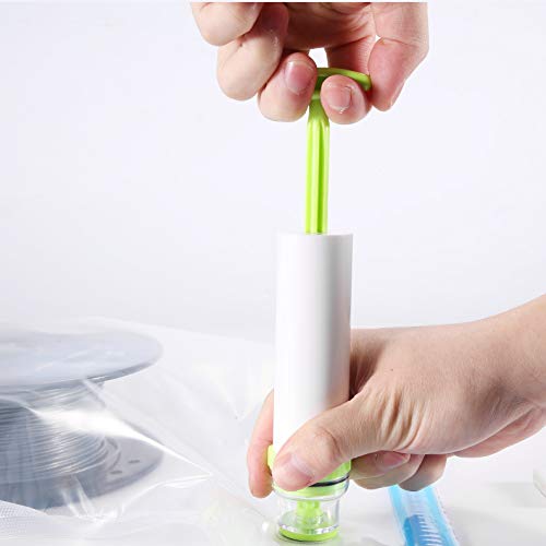 eVacuum 3D Printer Filament Storage Kit Filament Vacuum Bags Vacuum Compression Storage Bags, Prevent and Monitor Moisture - 10 Bags with 15 Desiccants, 15 Humidity Indicator Cards and 1 Hand Pump