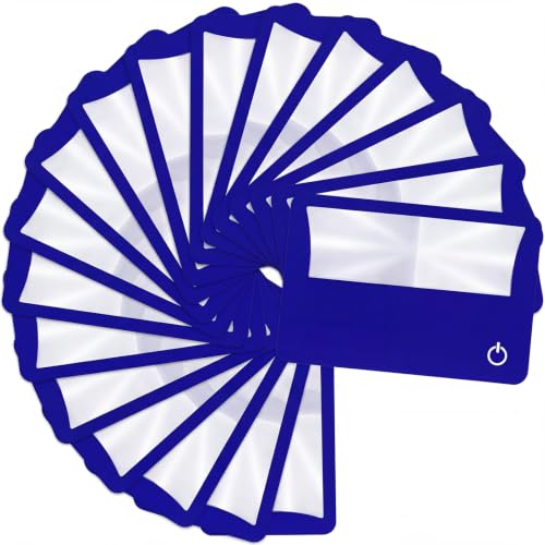 Frienda 8 Pcs 3X LED Credit Card Magnifying Glass, Blue - color: Blue