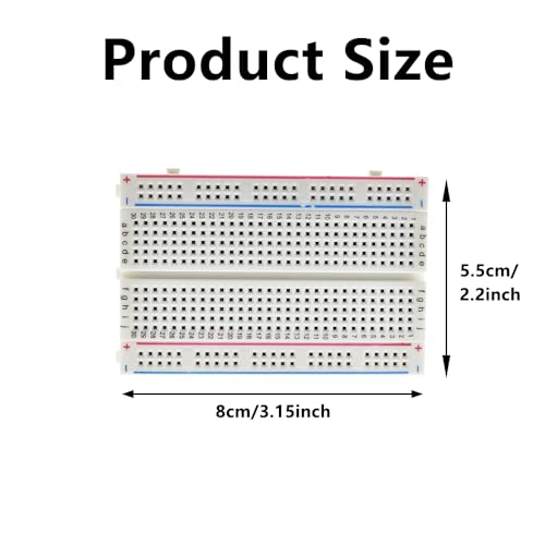 6PCS 400 Point Breadboard Kit Solderless Prototype Breadboards for Arduino Bread Boards Electronics for Circuits Projects Prototype Board - color: 6PCS 400 Point