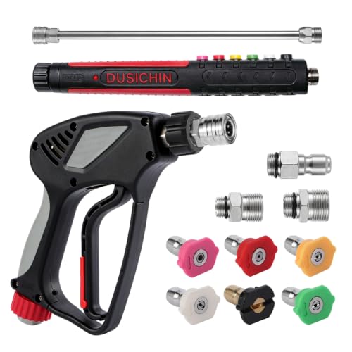 DUSICHIN Pressure Washer Attachment Long Wand Gun 5000 PSI 10.5 GPM