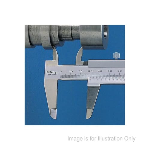 Mitutoyo 531-128 Vernier Calipers, Stainless Steel, for Inside, Outside, Depth and Step Measurements, Inch/Metric, 0"/0mm-6"/150mm Range, +/-0.0011"/0.03mm Accuracy, 0.001"/0.02mm Resolution, 40mm Jaw Depth