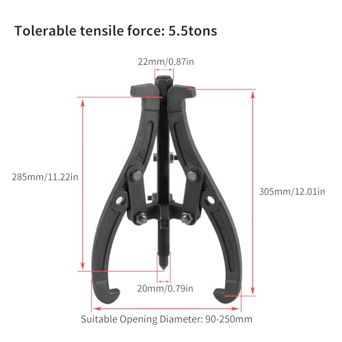 3 Jaw Puller 10in/250mm Universal Bearing Gear Pullers - size: MF 3Jaw 3.5-10 In