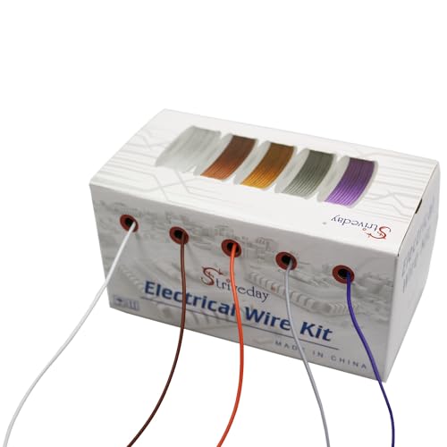 28 AWG Tinned Copper Wire Electric Wire kit 28 Gauge Hook Up Wire 300V Cables Electronic Stranded Wire Cable Industries Electrics DIY Box - color: Box-2, size: 28AWG