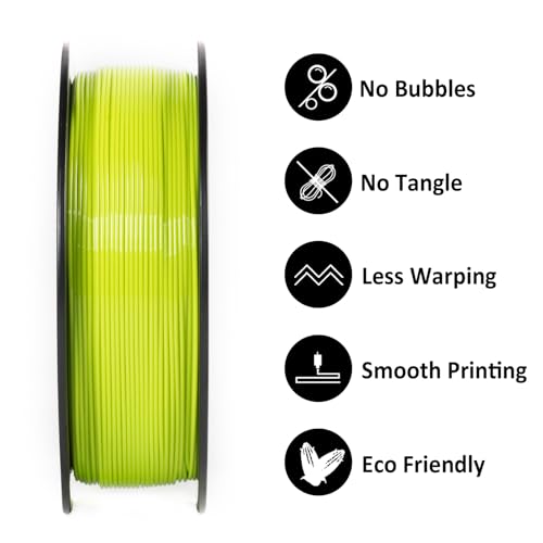 GIANTARM PETG Filament 1.75mm for 3D Printer, 1KG, Apple Green - color: Apple Green