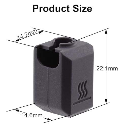 6-Pack 3D Printer U1 Silicone Sock Compatible for Snapmaker U1 Silicone Sock, Snapmaker U1 Hotend Heater Block Silicone Cover,