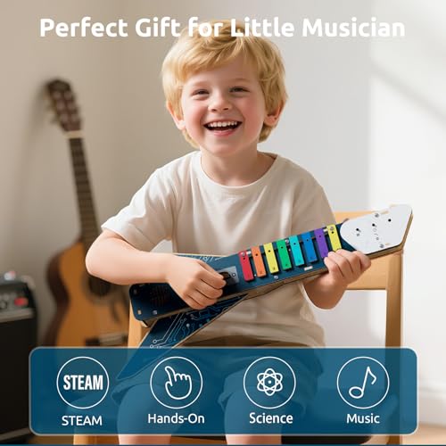 Science Can Electronic Guitar Building Toys, STEM Kits for Kids Age 8-10 - style: Guitar Keyboard