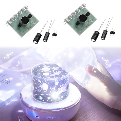 2 Sets Sound-Activated LED Melody Light Electronic Fabrication Kit for Soldering Practice Project Electronics DIY Solder Kits