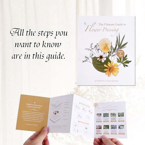 Foboull 10" x 10" Acrylic Flower Pressing Kit with Storage Bag and Detailed Instructions, Gift Flower Pressing Kit for Adults, DIY Plant Preservation