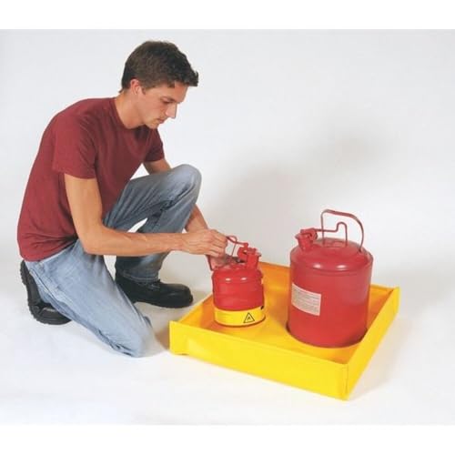 UltraTech 1334 PVC Fabric Flexible Ultra-Utility Tray, 48" Length x 48" Width x 4-3/4" Height, Yellow - size: 48x48