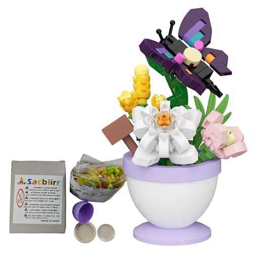 Daisy Butterfly Mini Flower Bonsai Building Toy Set - style: Daisy butterfly
