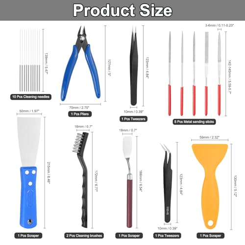MECCANIXITY 23Pcs 3D Printer Tools Kit 3D Printer Nozzle Cleaning Tool Kit