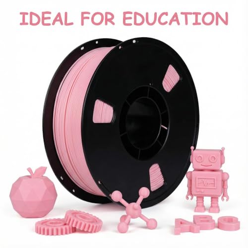 Matte PLA + 3D Printer Filament,PLA + Filament 1.75mm, Neatly Wound 3D Printing Filament 1.75mm, Dimensional Accuracy +/- 0.02 mm, Fit Most FDM 3D Printers, 1kg Spool (2.2lbs) (Pink) - color: Pink