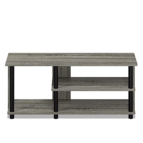 Furinno Turn-N-Tube Compact Multi Storage Shoe Rack, 35.2"W 3-Tier, French Oak Grey/Black - color: French Oak Grey/Black, size: 3-Tier, 35 Inch