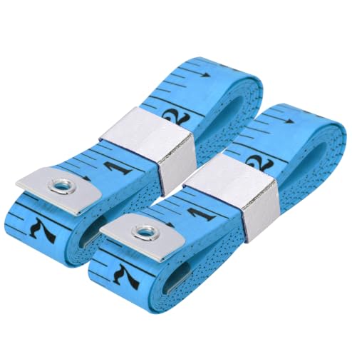Raajsee Fabric Tape Measure Body Measuring Tape, Soft Fabric Measuring Tape for Sewing Cloth & Weight Loss Medical Body Measurement Nursing Craft 60 inch/150 cm - color: Blue