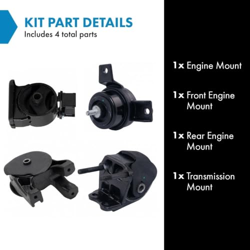 TRQ Engine & Transmission Mount Kit Set of 4 - style: MTA31357