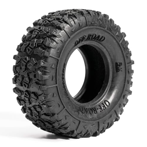 1.3" Swamp Claw Mud-Terrain Tires for 1/18 1/24 RC Crawler, 4-Pack