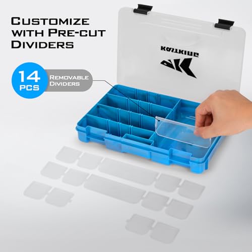 KastKing Utility Tackle Boxes, 3600 and 3700 Fishing Tackle Trays - color: Blue Camouflage, size: 3600(4Pack)
