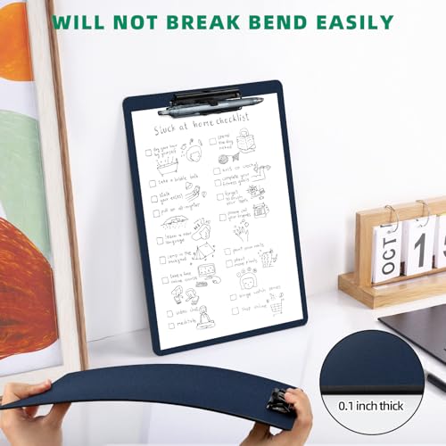 FRETONBA 2 Pack Clipboard with Pen Holder, Blue - style: 2 Pack-Blue