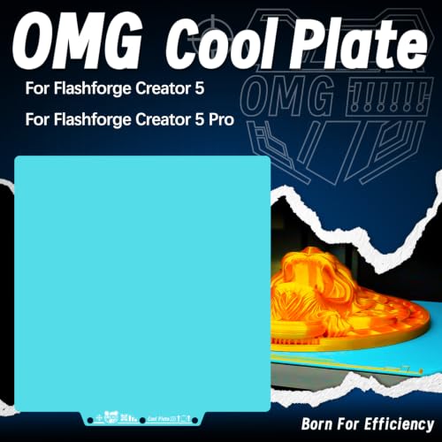 Glacier OMG Cold Plate for Flashforge Creator 5 / Creator 5 Pro Build Plate - size: for Flashforge Creator 5/5 Pro