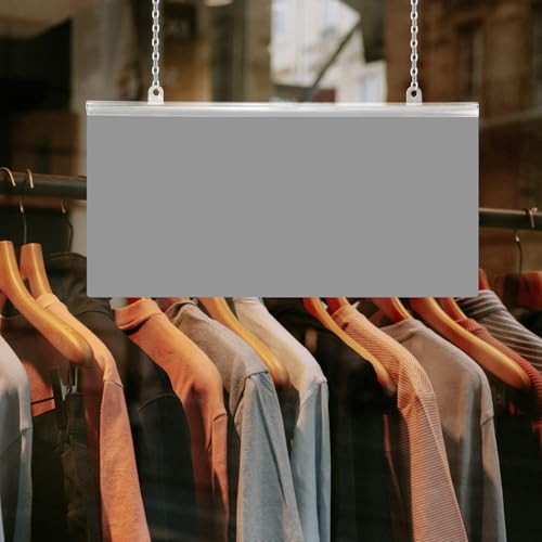 Mipcase Suspension Rod PVC Poster Hanger Rail Clear Plastic Poster Strip Mount for Posters Maps Scrolls Advertising Displays 15.66 X 1.29 X 0.31 Inches Pack of 10