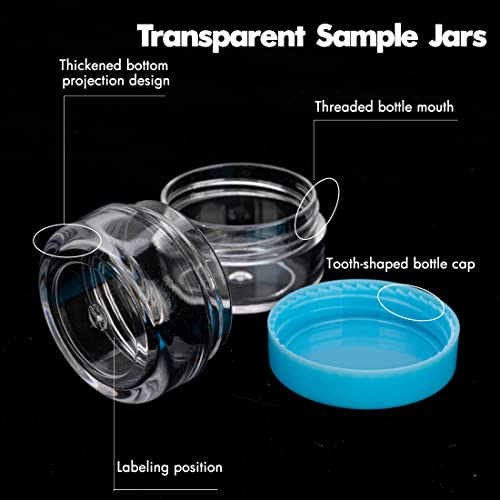 3 Gram Sample Containers 100 Count Empty Lip Balm Containers with Labels - color: Blue