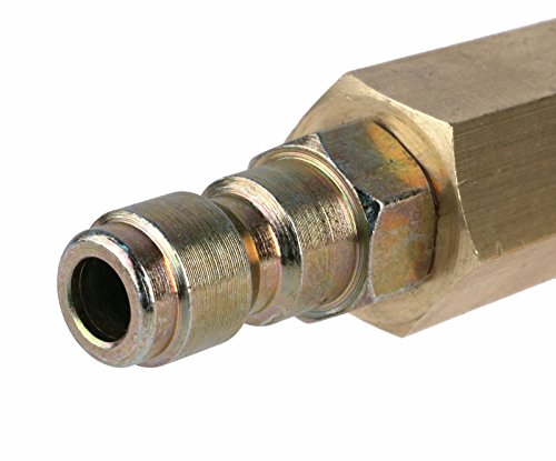 Erie Tools Pressure Washer Rotating Turbo 4.0 Orifice Nozzle 4000 PSI with Brass Housing Filter and 1/4in. Quick Connect