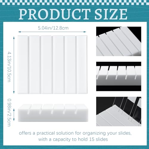 Wonderjune 15 Slides Microscope Slide Holder Microscope Slide Drying Rack - size: 15 Slides