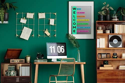 12x18 Homeroom Educational Poster, Inspirational & Motivational Wall Art, Stylish Classroom Wall Decor, Heavy Duty Class Rules Poster, Think Before You Speak (Welcome) - color: Welcome