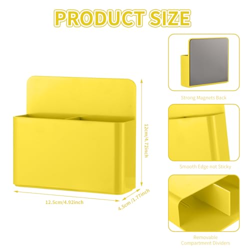 Camelmother 2Pcs Magnetic Dry Erase Marker Holder For Whiteboard Fridge - color: Yellow