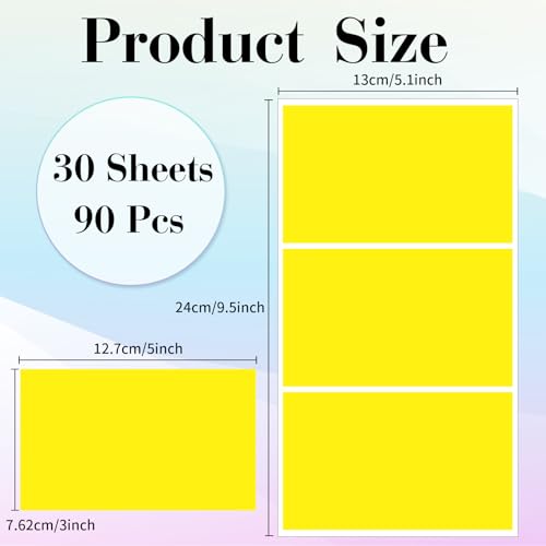 STARLIBOO Removable Colored Labels Stickers, 3X5 Inch Removable Large Label Stickers for Moving Boxes and Storage Bins- Waterproof- Tear Resistant (Yellow) - color: Yellow-, size: 3 x 5 inch