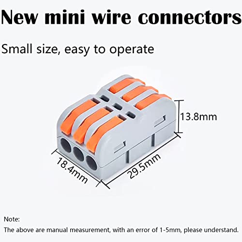 CESFONJER Lever Nut Connector, SPL-3M Wire Connectors Block, Compact Splicing Electrical Connectors Terminals Block, Quick Connection Terminal Cable Connector (11 Pcs) - color: set4