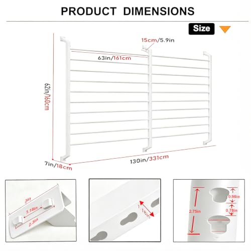 Multi Use Wall Mount Fabric Roll Storage Rack (White, 20 rolls) - color: White, size: 20 rolls