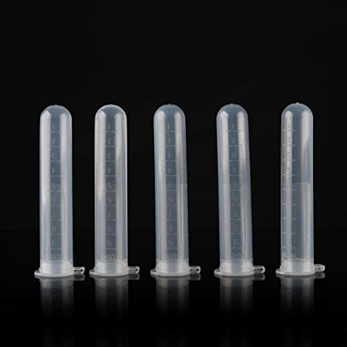50Pcs 10ml Centrifuge Tubes Polypropylene Clear Graduated Tubes with Cap