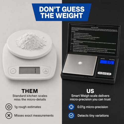 Smart Weigh Digital Pocket Scale, 100g x 0.01g, Jewelry and Coins - size: 100g / 0.01g