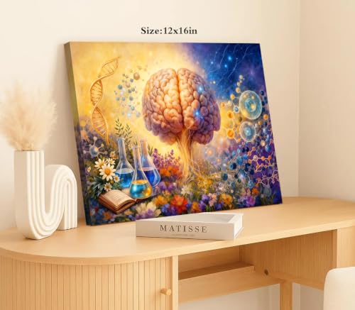 Medical Brain Wall Art Canvas Print,Medical Office Decor,12x16inches - color: Medical Brain Wall Art Canvas Print