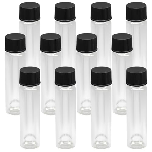 8ml Small Liquid Sample Vial, 12 Pcs Clear Glass Vials - size: 8ml