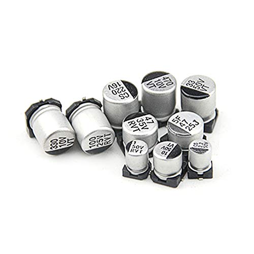 200PCS 10 Value SMD Electrolytic Capacitor Assortment Kit 1UF to 470UF(Aluminum Electrolytic Capacitor with A Plastic Box)